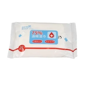 Factory 75% Alcohol Wet Wipes 20 Pcs for Household Cleaning