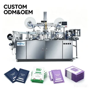 Factory Automatic Small Pack Wet Wipes Making Machine Pouch Facial Cleaning Lens Wipes Disinfection Cotton Pads 220V