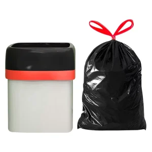 Factory Black Drawstring Garbage Bags Strong Durable Trash Bags 8 13 Gallon Tall Kitchen Trash Bags