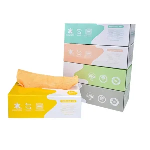 Factory Box packed Microfiber Cloth Pull out Design Reusable Kitchen Wipes Absorbent Dish Micro Fiber Cleaning Towel