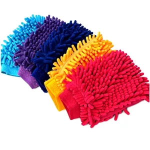 Factory Chenille Double-Sided Cloth Gloves for Household and Car Cleaning, Wet and Dry Use