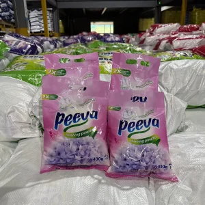 Factory Custom 400g Travel-Size Washing Powder with Floral Fragrance Detergent Soap Powder
