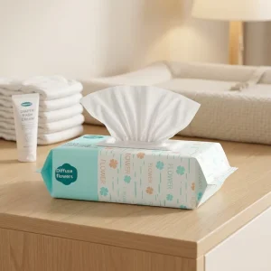 Factory Custom 60pcs Baby Wet Wipes Eco Friendly Antibacterial Extra Soft Non Woven 18x14cm RO Pure Water Moist Cleansing