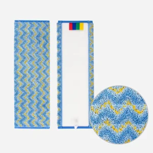 Factory Custom Absorbent Flat Mops Head Refill Cleaning Floor Aluminum Pole Dry Wet Reusable Microfiber Zigzag Mop Pads