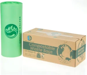 Factory Custom EN13432 Certificate 100% Compostable Flat Garbage Bags Household Trash Bag Biodegradable