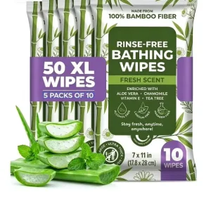 Factory Custom Logo Adult XL Bath Wipes Rinse Free Disposable Wet Tissues for Daily & Hospital Use