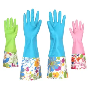 Factory Custom-Made Anti-Allergic Long-Sleeve PVC Rubber Household Cleaning Gloves