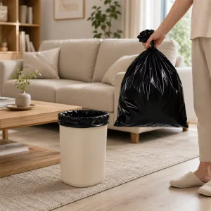 Factory Custom Size Colourful Portable Recycled PE Plastic Flat Trash Garbage Bags on Roll