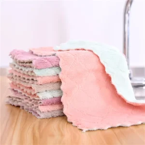 Factory Custom logo Microfiber Cleaning Cloth Kitchen Towel Soft Durable Microfiber Towel