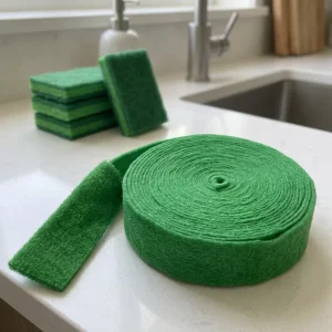Factory Customizable Polyester Scrubber Sponge Raw Material Washing Pad Fabric Roll