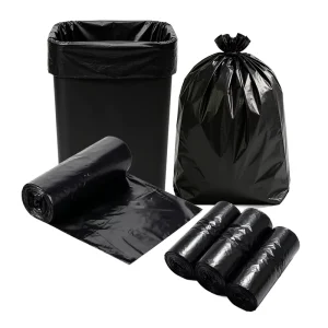 Factory Customized Biodegradable Trash Bags40 55 60 95 Gallon Large Size Black Trash Bags Plastic Bags ForHotel Home Kitchen Use