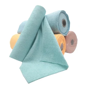 Factory Customized Size Warp Knitting Microfiber Oil-free Reusable Dish Cloth Towel Tear-breaking Cleaning Roll