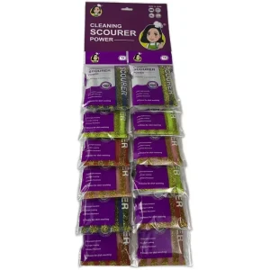 Factory Direct 12-Piece High-Absorption Kitchen Dishwashing Scouring Pads