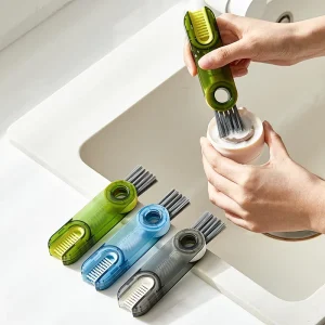 Factory Direct 3 in 1 Cup Lid Bottle Gap Cleaning Brush Multifunctional Tools Multipurpose Tiny Silicone Cup Cleaning Too