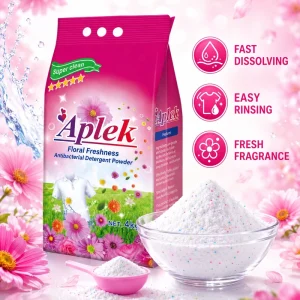 Factory Direct 4kg Rose Floral Fragrance Washing Powder Detergent Stain Remover High Foam