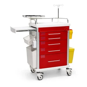 Factory Direct Advanced HET 62332A7 Steel ABS Multi Purpose Hospital Crash Cart with Sharps Box