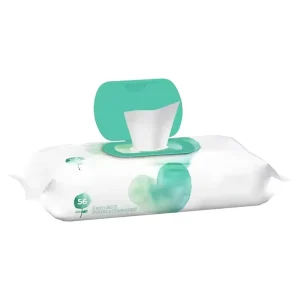Factory Direct Biodegradable Organic Baby Wet Wipes Spunlace Material 80pcs Packed Unscented Hand and Body Skin Cleanser