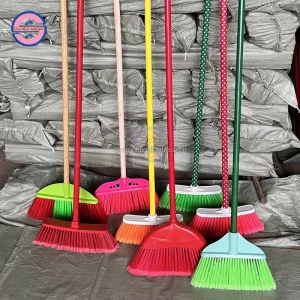 Factory Direct Chinese Broom Dustpan Set Plastic Brushes Brooms Industrial Handle Hard Broom