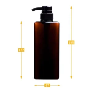 Factory Direct Custom 250-650ml PET Square Shaped Bottle with Fine Mist Pump for Hand Sanitizer & Lotion