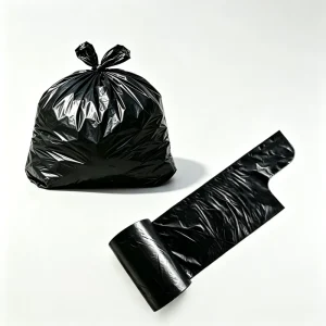 Factory Direct Custom Household S-shape Garbage Bag Roll Wave Top Trash Bag Disposable