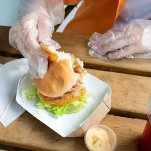 Factory Direct Disposable Gloves Food Catering Baking Beauty Hairdressing Plastic Transparent Thick Pe Gloves