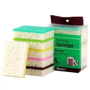 Factory Direct Double-Sided High-Foam Light-Color Seaweed Scouring Sponge