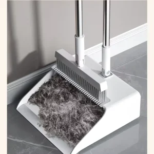 Factory Direct High Quality Broom Dustpan Combo Set with Plastic Dustpan Long Handle Soft Bristle Customizable