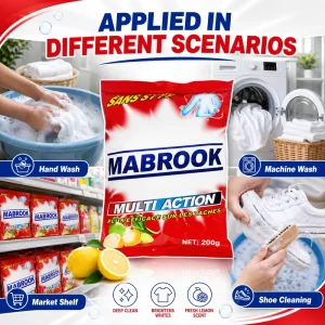 Factory Direct Household Laundry Detergent Powder 100g 200g 400g 5kg Lemon-Scented Stain Remover Washing Soap