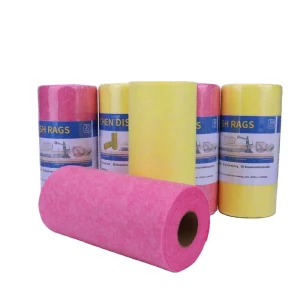 Factory Direct Kitchen Cleaning Cloths 1/2 Ply Viscose Polyester Absorbent Towel Paper Roll