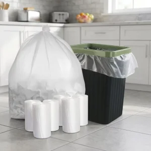 Factory Direct Large Red Heavy-Duty LDPE Side-Gusset Trash Can Liner Recyclable