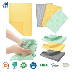 Factory Direct Microfiber Jacquard Glass Cloth Kitchen Cleaning Towel Absorbent Lint-Free for Glass Dish Custom OEM