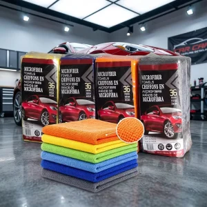 Factory Direct Microfiber Towel 36-Piece 40x40cm Lint Free Streakless Cleaning Cloth for Car Wash Polishing Garage Detailing
