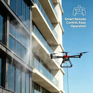 Factory Direct ODM Low-Noise Precision-Positioning Pressure Washing Drone for Apartment Building Exterior Windows and Glass Facades