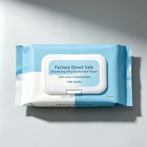 Factory Direct OEM Disinfecting Ethyl Alcohol Wet Tissues for Adults and Patients Spunlace Material 45gsm