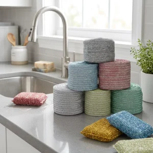 Factory Direct Polyester Fabric Sponge Scrubber Raw Material Roll