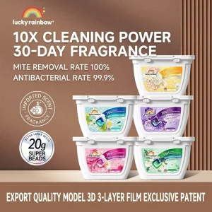 Factory Direct Price Disposable Eco-Friendly Oversized 20g Deep Cleaning Laundry Pods Custom Packaging for 15-30 Loads Apparel