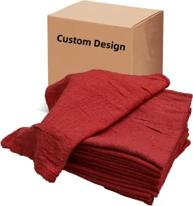 Factory Direct Red Cleaning Cloth Set Reusable Absorbent Shop Towel for Car Grease