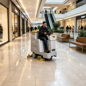 Factory Direct Ride-On Floor Scrubber Machine for Industrial Floor Cleaning