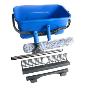Factory Direct Sale 12L Blue Glass Cleaning Kit Bucket Customizable Logo Can Be Paired with Commercial Kit Accessories