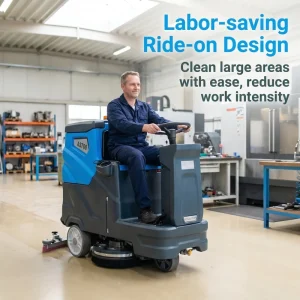 Factory Direct Sale Electric New Ride on Floor Scrubber & Industrial Vacuum Cleaner for Marble Tile Wood Floors