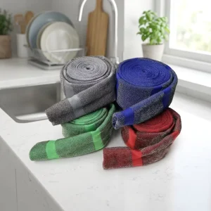 Factory Direct Sale Polyester Scrubber Sponge Raw Material Washing Pad Fabric Roll