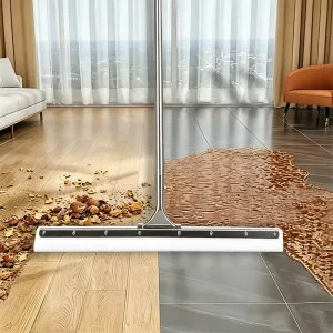 Factory Direct Sale Stainless Steel Floor Squeegee with White Silicone Blade Large Water Wiper for Floor Cleaning