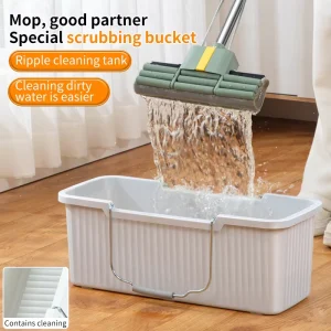 Factory Direct Sales Anti Slip Handle Multi Function PP Stainless Steel Home Use Cleaning Mop Bucket