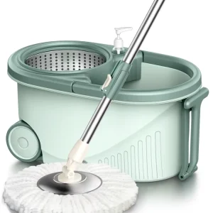 Factory Direct Sales Hand Free Rotating Mops Portable Plastic Basket Self wringing Water Mops