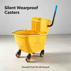 Factory Direct Supply 25 liter Thickened Commercial Mop Bucket with Side Pressure and Spin Dryer for Catering Shops