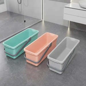 Factory Direct Thickened Plastic Mop Bucket Rectangular Large Capacity Household Cleaning Water Storage Custom OEM ODM