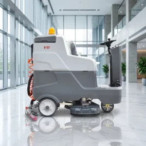 Factory Direct V6 Electric Ride-On Commercial Floor Scrubber with 1200mm Squeegee and 180L Recovery Tank