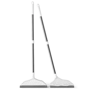 Factory Direct Value 2 in 1 Silicone Squeegee Broom Wide Blade Stainless Steel Handle Home Floor Cleaning
