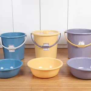 Factory Directly Supply Plastic Water Bucket 20 24L Plastic Bucket Set With Lids and Basin
