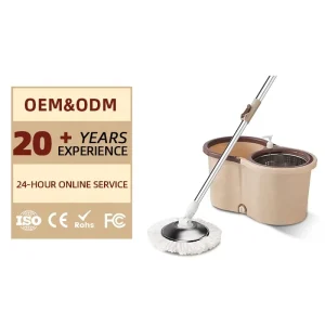 Factory Easy Cleaning Microfiber Mops Swivel Spinning 360 Rotating Clean Floor Spin Magic Mop with Plastic Bucket